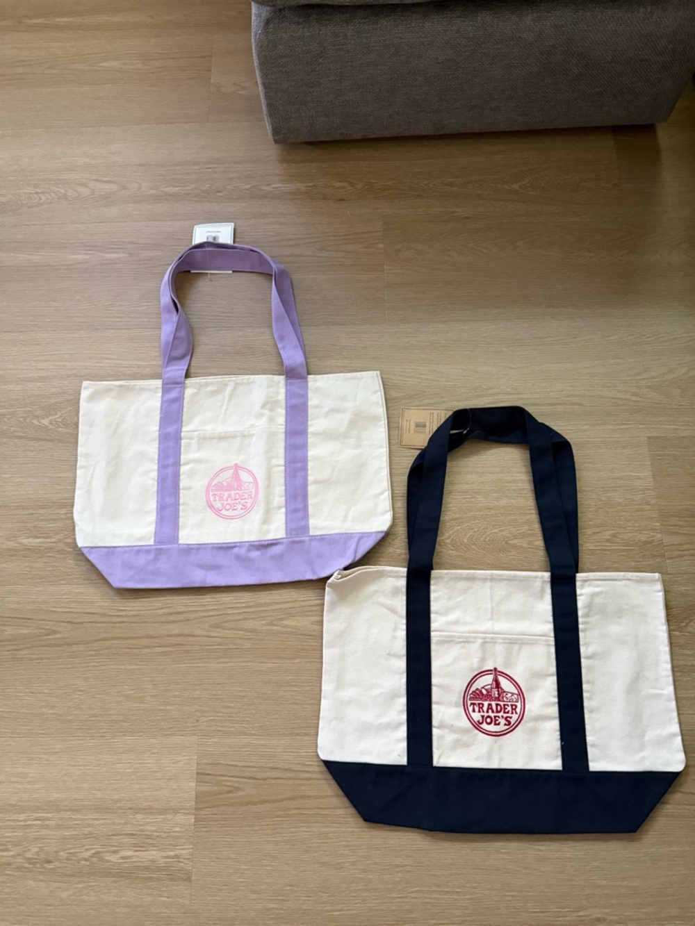 Bundle Lot/Set of 2 Trader Joe’s Spring Collection 2026 Large Tote Bag NWT